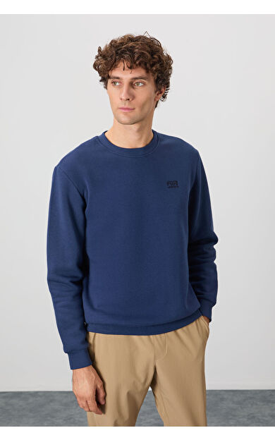 Omar İndigo Şardonlu Erkek Sweatshirt - 88137