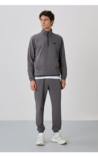 Herbert Koyu Gri  Dik Yaka Eşofman Takım - 85233