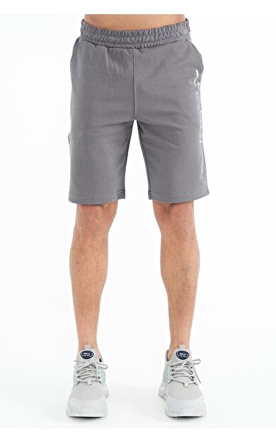 Alva Koyu Gri Baskılı Erkek Şort - 81245