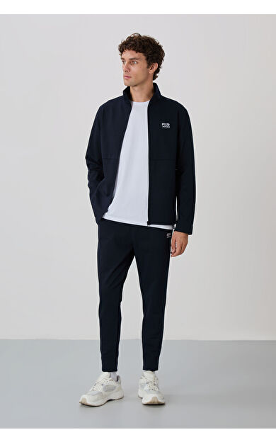 Carlos Lacivert Standart Kalıp Erkek Eşofman Takım - 85209