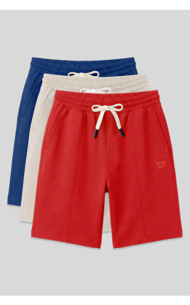Standart Fit Basic 3lü Paket Parlament-Bej-Fiesta Erkek Şort - 81277