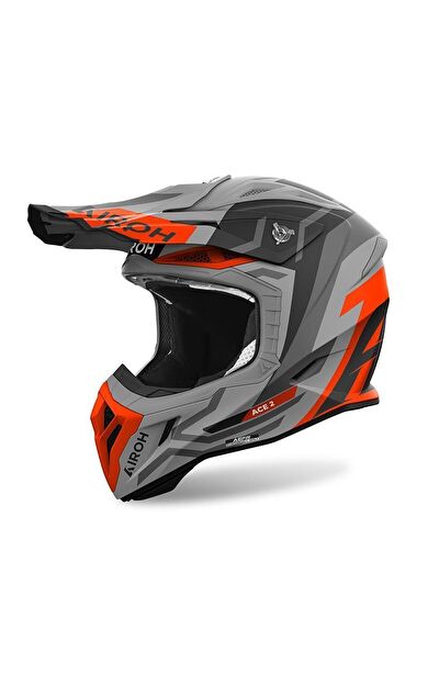 Airoh Aviator Ace 2 Ground Turuncu Mat Motosiklet Kaskı