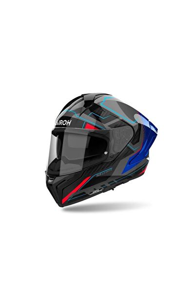 Airoh Matryx Rocket Mavi Kırmızı Parlak Motosiklet Kaskı