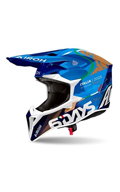 Airoh Wraap Six Days Italy 25 Parlak Motosiklet Kaskı