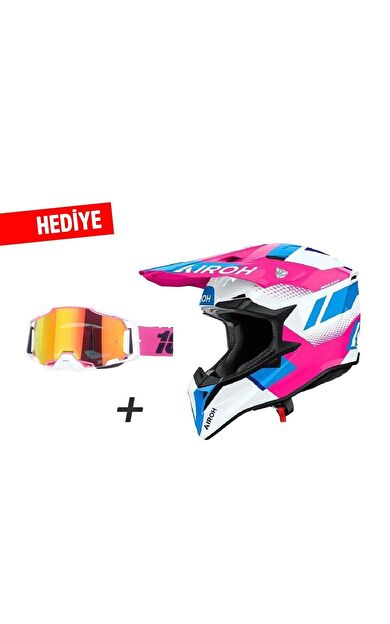 Airoh Vısıon Pembe Parlak Motosiklet Kaskı
