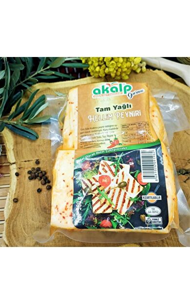 Tam Yağlı Hellim Peyniri -Biberli- (500 Gr)