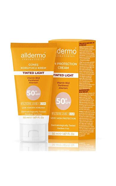 Alldermo Güneş Koruyucu Krem Spf50+ 50 ml | Tinted Light