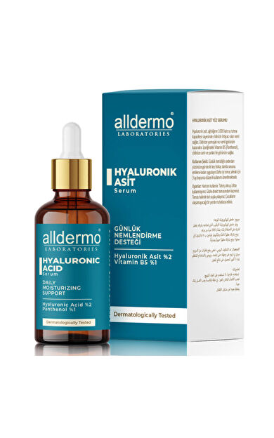 Alldermo Hyaluronik Asit Günlük Nemlendirme Desteği Serum 30 ml