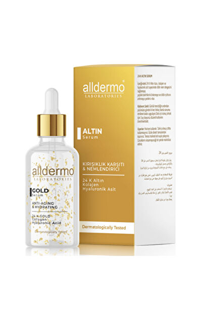 Alldermo Kırışıklık Karşıtı ve Nemlendirici Altın Serum 30 ml
