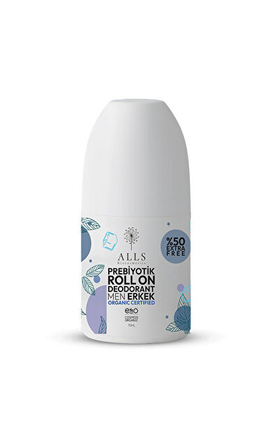 Alls Biocosmetics Organik Prebiyotik Roll on Deodorant 75 ml - Erkekler İçin