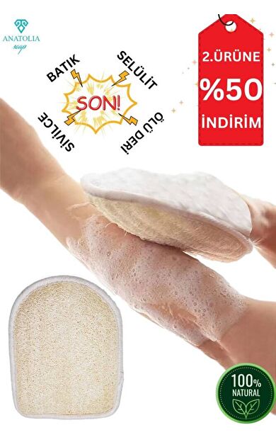 Doğal Kabak Lifi 22x17 Cm El Geçmeli, Batık, Selüloit, Sivilce, Ölü Deri Ve Çilek Görünümüne Son!!!