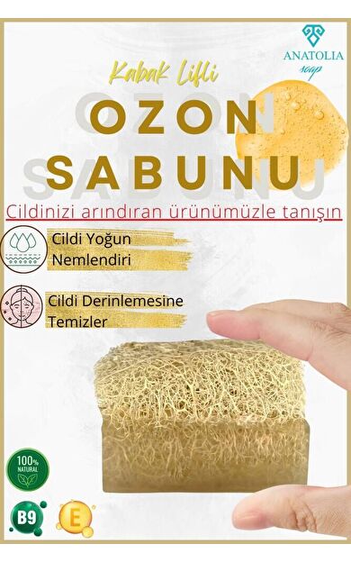 Doğal Kabak Lifli Ozon Sabunu Cilt Yenileyici Arındırıcı Pirinç Özlü Serum Etkisi Kolajen