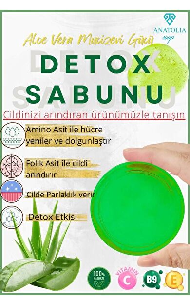 Detox Sabun Ciltteki Lekeleri Giderici Aydınlatıcı Arındırıcı Serum Matcha Aloe Vera Yüz Temizleyici