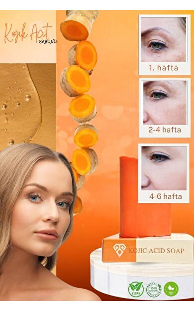 Kojik Asit Zerdeçal Sabunu Hücre Yenileyici Ciltteki Lekeleri Giderici Kolajen Etkisi Hyaluronik