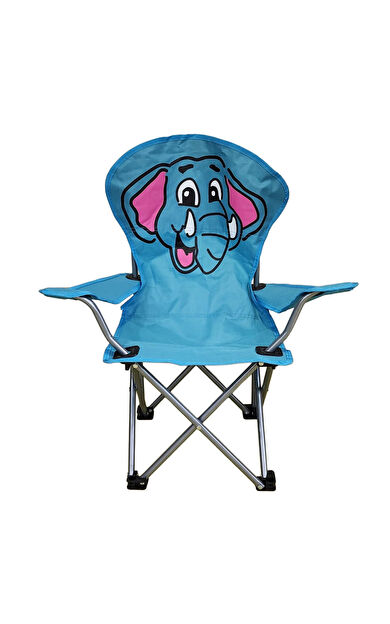 Katlanır Çocuk Sandalyesi Mavi - Fil Desen