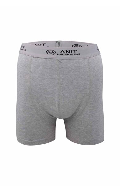 Erkek Likralı Boxer 6 lı Paket -1115 ANIT - Gri