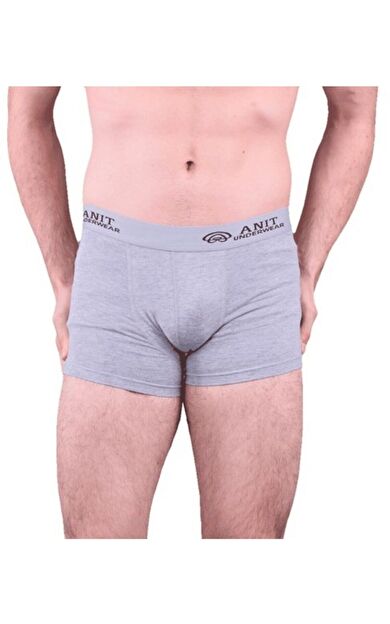Erkek Siyah Uzun Likralı Boxer Anıt 1114 3'lü Paket - Gri