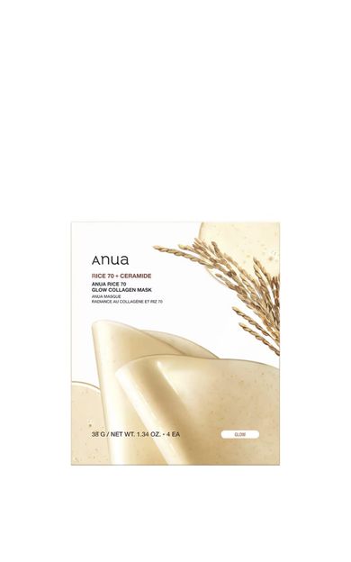 Anua Rice 70 Glow Collagen Mask 4EA Nemlendirici Hidrojel Yüz Maskesi 38 gr