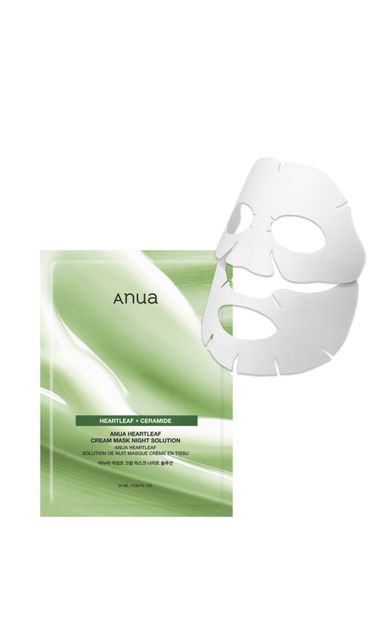 Anua Heartleaf Cream Sheet Mask Night Solution Bariyer Koruyucu Nemlendirici Kremsi Kağıt Maske 25ml