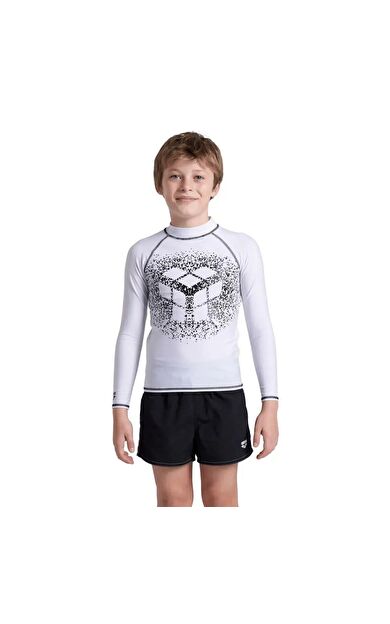 Arena 006296155 Rash Vest L/S Graphic Erkek Çocuk Yüzücü Tişörtü