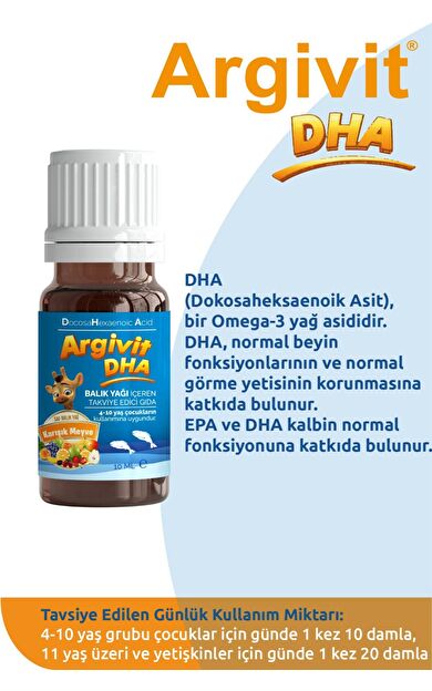 Argivit Dha Balık Yağı 10 Ml