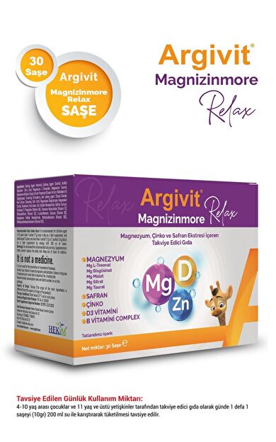 Argivit Magnizinmore Relax 30 Saşe