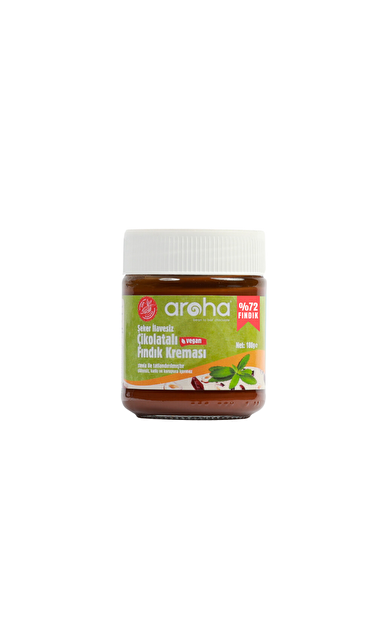 AROHA Stevialı Şekersiz Çikolatalı Fındık Kreması 180g