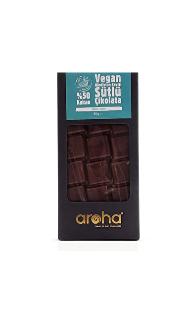 AROHA Vegan Organik Hindistan Cevizi Sütlü Çikolata 80gr