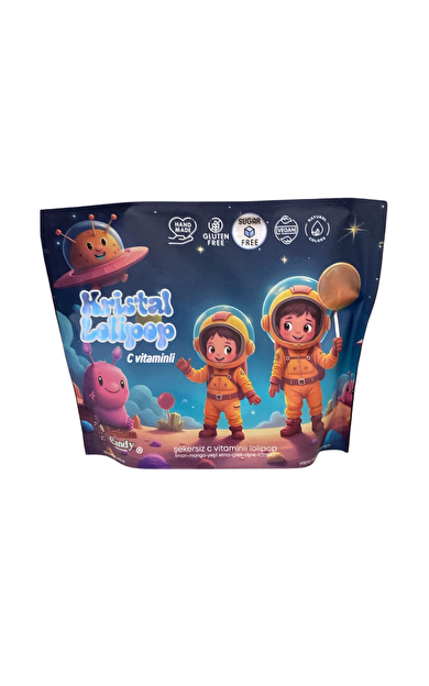 ARTİSAN CANDY Handmade Şekersiz Kristal Lolipop C vitaminli 6lı Paket 96g
