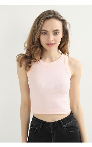 As Collection Pembe Kaşkorse Body Kadın Crop Atlet