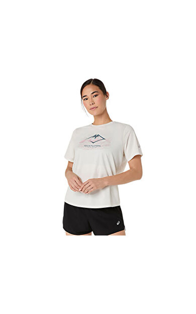 Asics FUJITRAIL LOGO SS TOP Kadın Koşu Tişörtü 2012D432-100 Krem