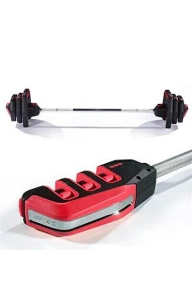 Avec Profesyonel Halter Seti Ve Ağırlık Barı 20 Kg Kırmızı