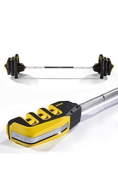 Avec Profesyonel Halter Seti Ve Ağırlık Barı 20 Kg Sarı