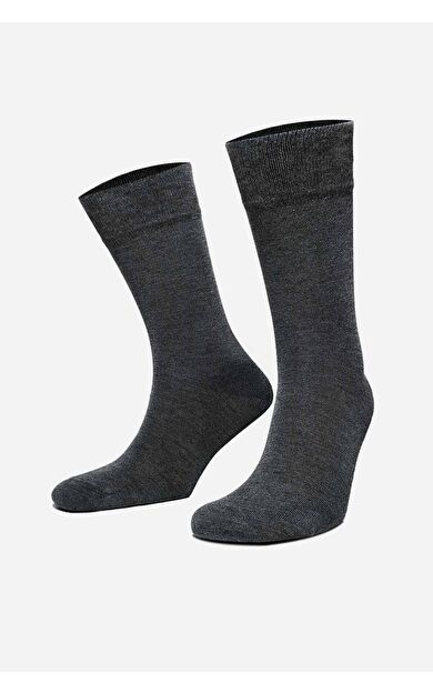 Aytuğ Erkek Bambu Tekli Süper İnce Soket Çorap Gri
