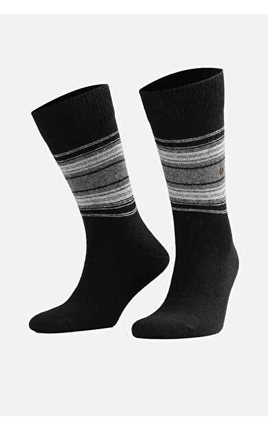 Aytuğ Erkek Kuzu Yünü (Lambswool) Tekli Soket Çorap Siyah