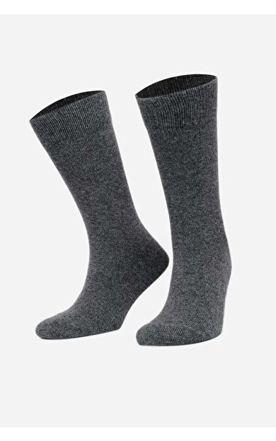Aytuğ Erkek Kuzu Yünü (Lambswool) Tekli Soket Çorap Füme
