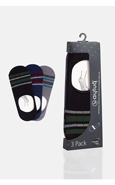 Aytuğ Erkek Modal 3 Çift Özel Kutulu Babet Çorap Çok Renkli