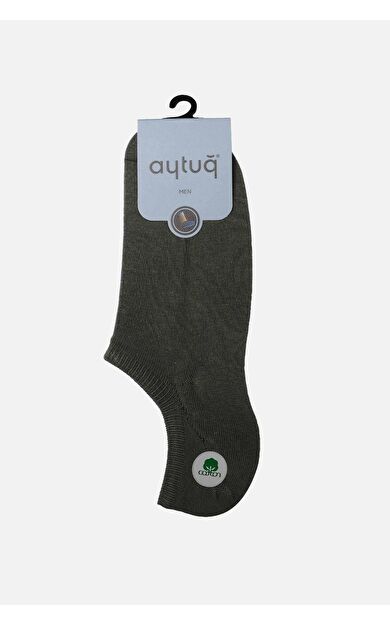 Aytuğ Erkek Pamuklu Tekli No Show Çorap Haki