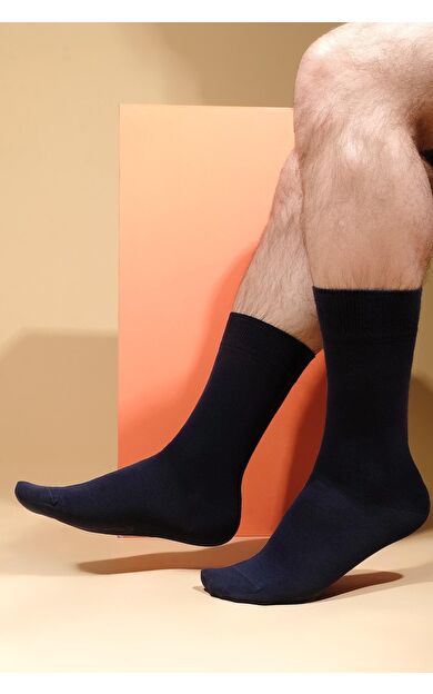 Aytuğ Erkek Pamuklu Tekli Soket Çorap Lacivert