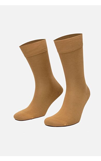 Aytuğ Erkek Pamuklu Tekli Soket Çorap Hardal