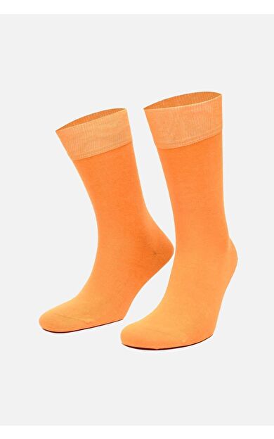 Aytuğ Erkek Pamuklu Tekli Soket Çorap Turuncu