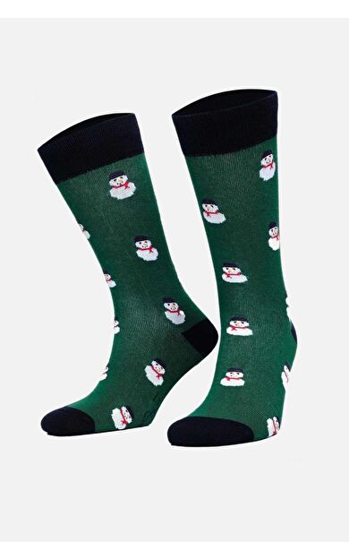 Aytuğ Erkek Pamuklu Tekli Yılbaşı Temalı Çorap Yeşil