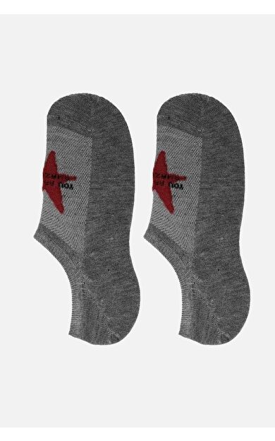 Aytuğ Kadın Bambu Tekli No Show Çorap Gri Melanj