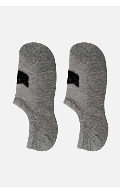 Aytuğ Kadın Pamuklu Tekli No Show Çorap Gri Melanj