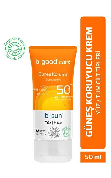 Yetişkin Güneş Kremi Spf 50 Yüz Için 50 ml