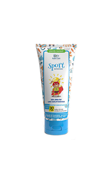Babyton Bebek ve Çocuklar İçin Suya Dayanıklı Güneş Koruyucu Krem SPF30+ 100 ml