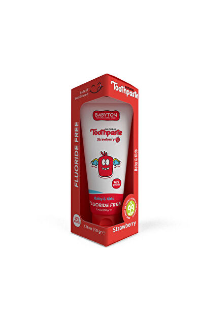 Babyton Bebekler ve Çocuklar İçin Organik Diş Macunu Çilek Aromalı 50 gr