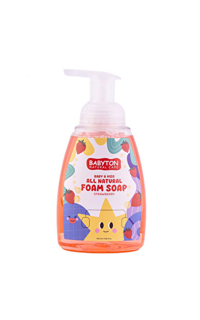 Babyton Çocuklar İçin Doğal Köpük Sabun Çilek 350 ml