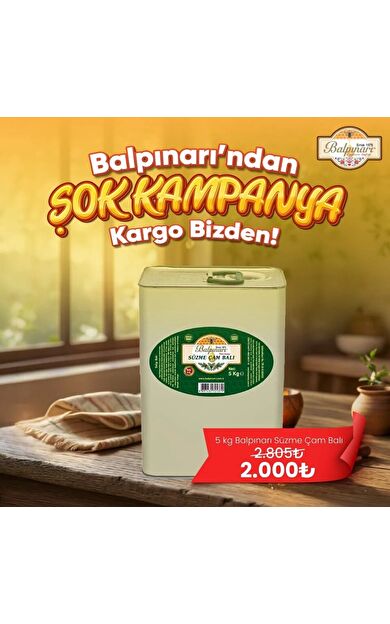 Balpınarı Süzme Çam Balı (Plastik Kova/Teneke) 5 kg