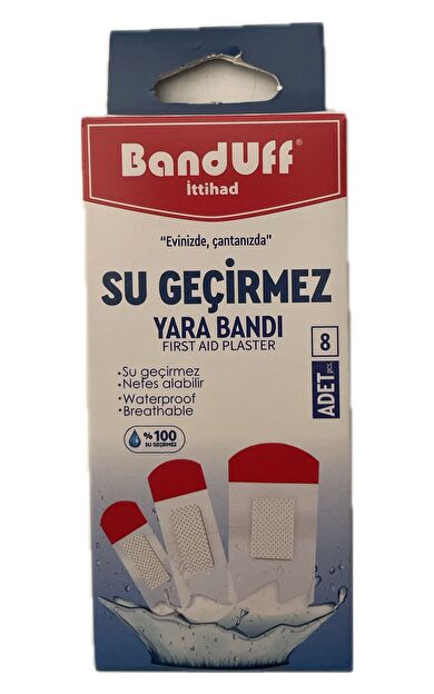 Banduff Su Geçirmez Yara Bandı 8Li 2Paket